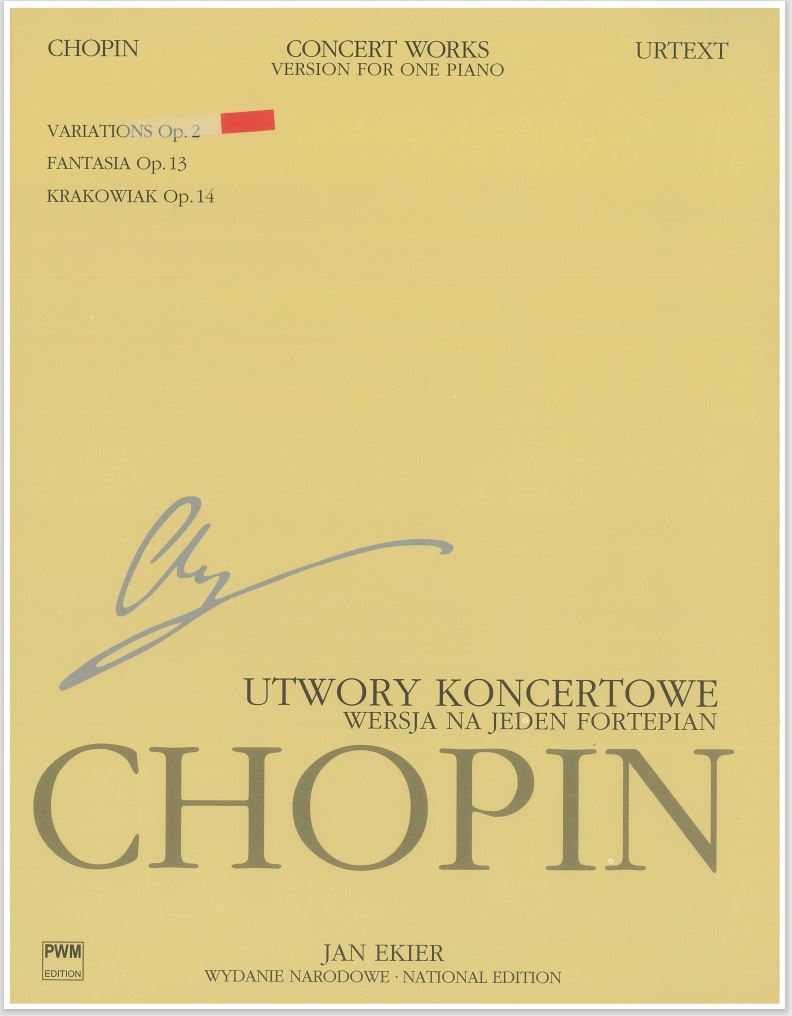 Chopin Concert works Variations in B-flat major Op.2