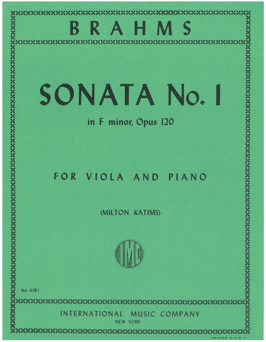 Brahms Sonata no. 1 in F minor, opus 120